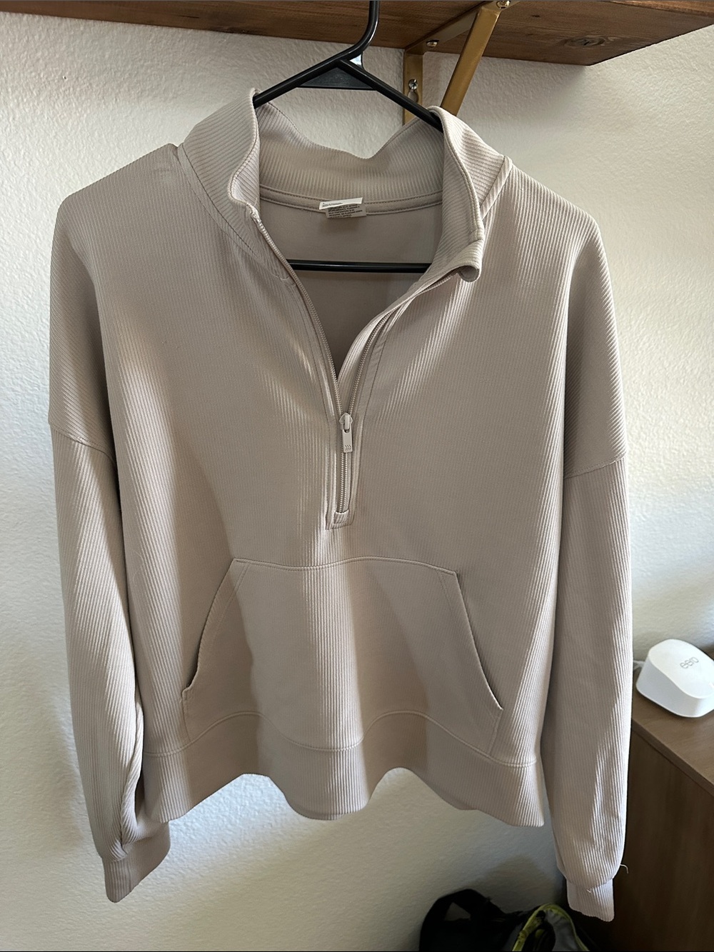 All in Motion Half Zip Beige Sweatshirt